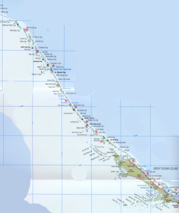 General Map Of Exuma Bahamas