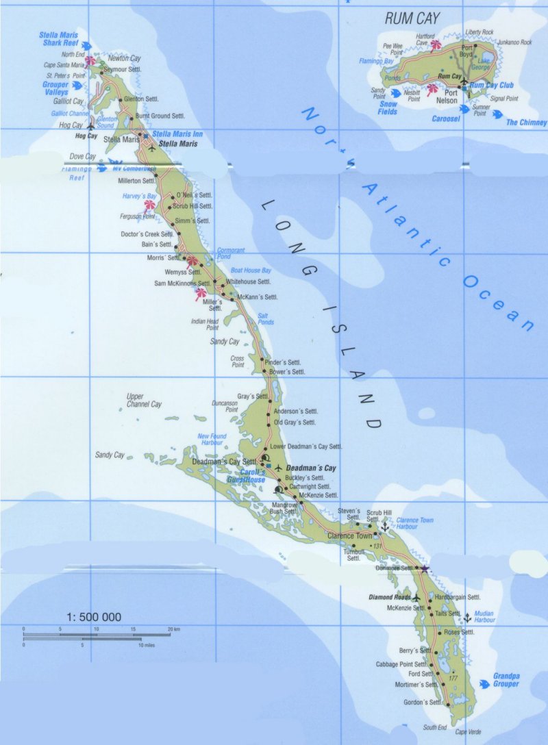 Map Of Long Island Bahamas